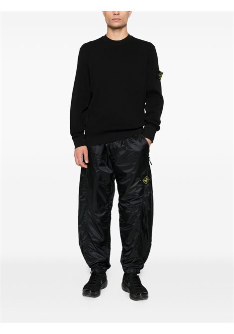 felpa 6100056 waffle fleece uomo nera STONE ISLAND | L1S15 6100056 S0044V0029